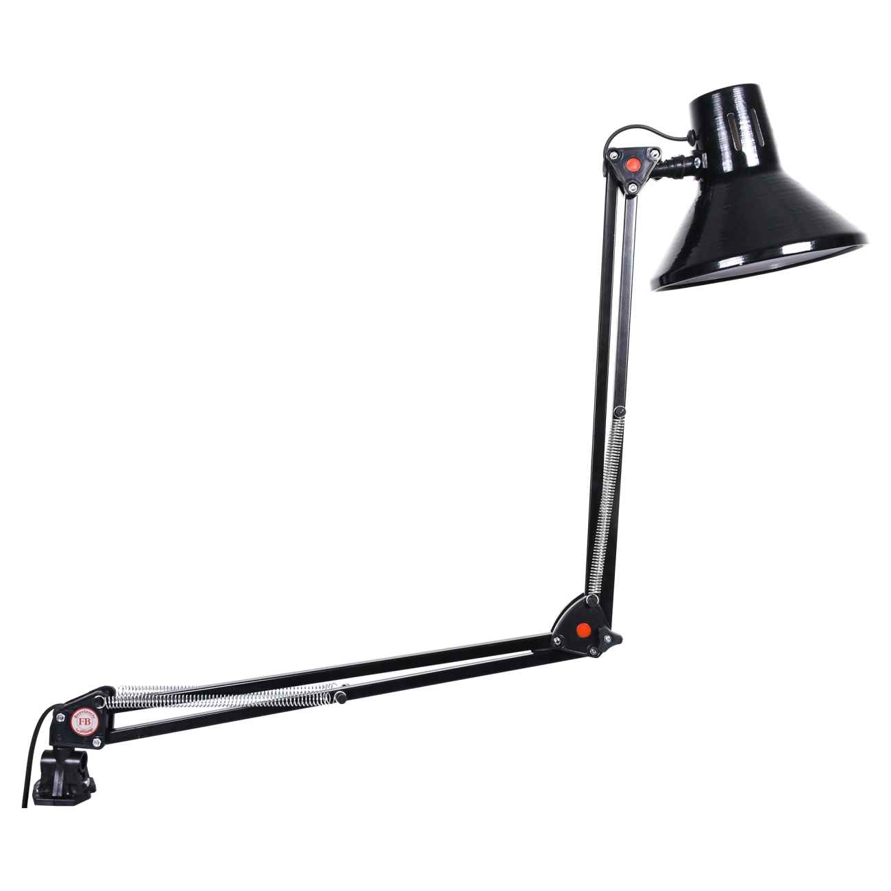 Trendy Metalen Verstelbare Bureaulamp – Klem Bureaulamp met Scharnierende Arm