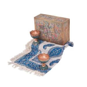 Perzische Cadeauset – Koperen Notenkommen & Ghalamkar Kleed