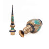 Perzische Decoratieve Koperen Flessen - Set van 2 Turkoois & Zilver