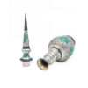 Perzische Decoratieve Koperen Flessen - Set van 2 Zilver & Bladmotief