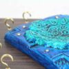 Perzische Houten Sleutelhouder - Blauw Bladontwerp Wanddecoratie