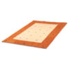 Origineel handgeknoopt Perzisch minimalistisch Gabbeh tapijt - Met rand, Oranje, Wol