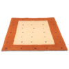 Origineel handgeknoopt Perzisch minimalistisch Gabbeh tapijt - Met rand, Oranje, Wol