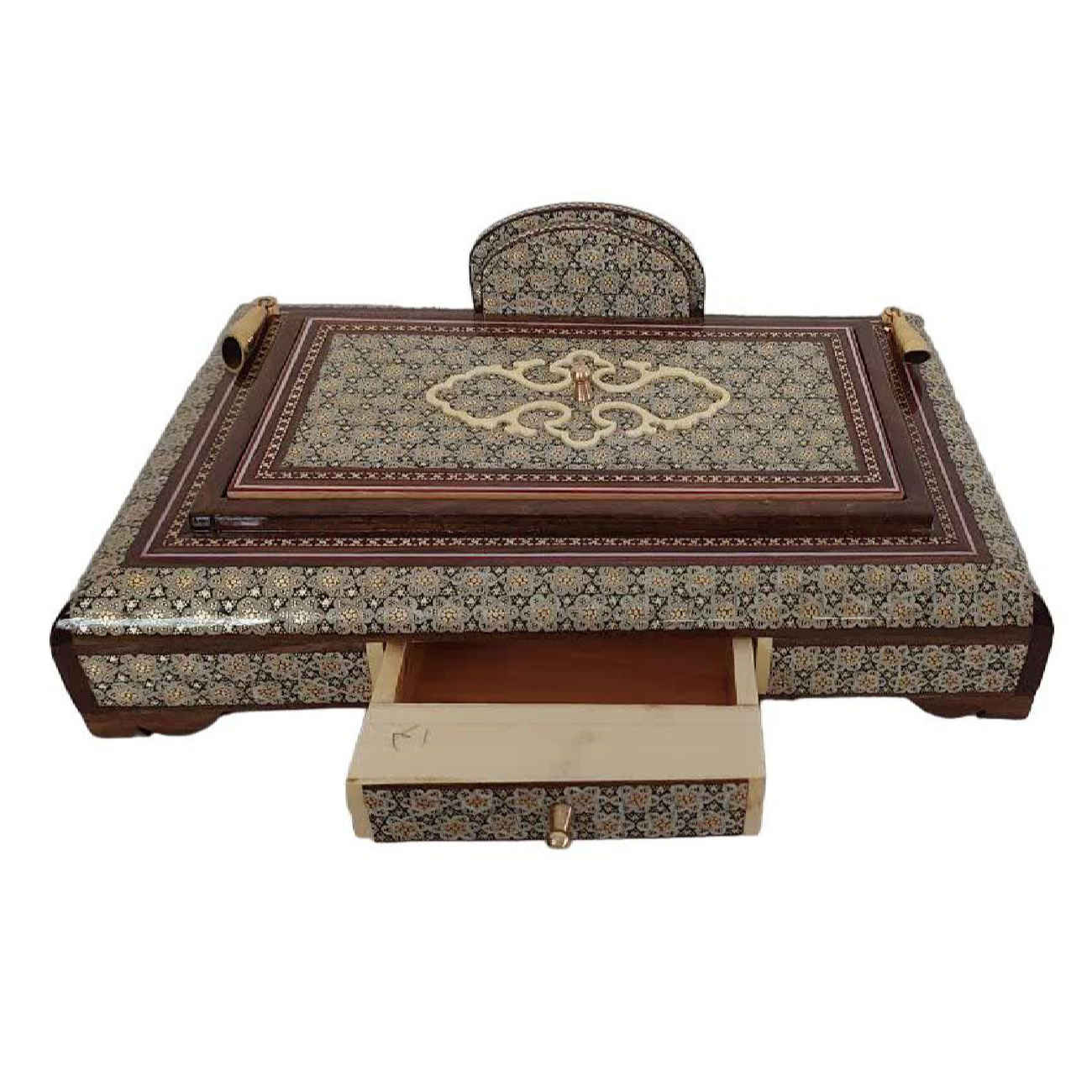 Handgemaakte Houten Pennenhouder – Marqueterie