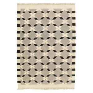 Perzisch Kilim Tapijt van Wol Origineel Handgeweven in Fars Geometrisch Crème