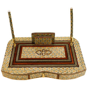 Multi-slot Houten Pennenstandaard – Marqueterie