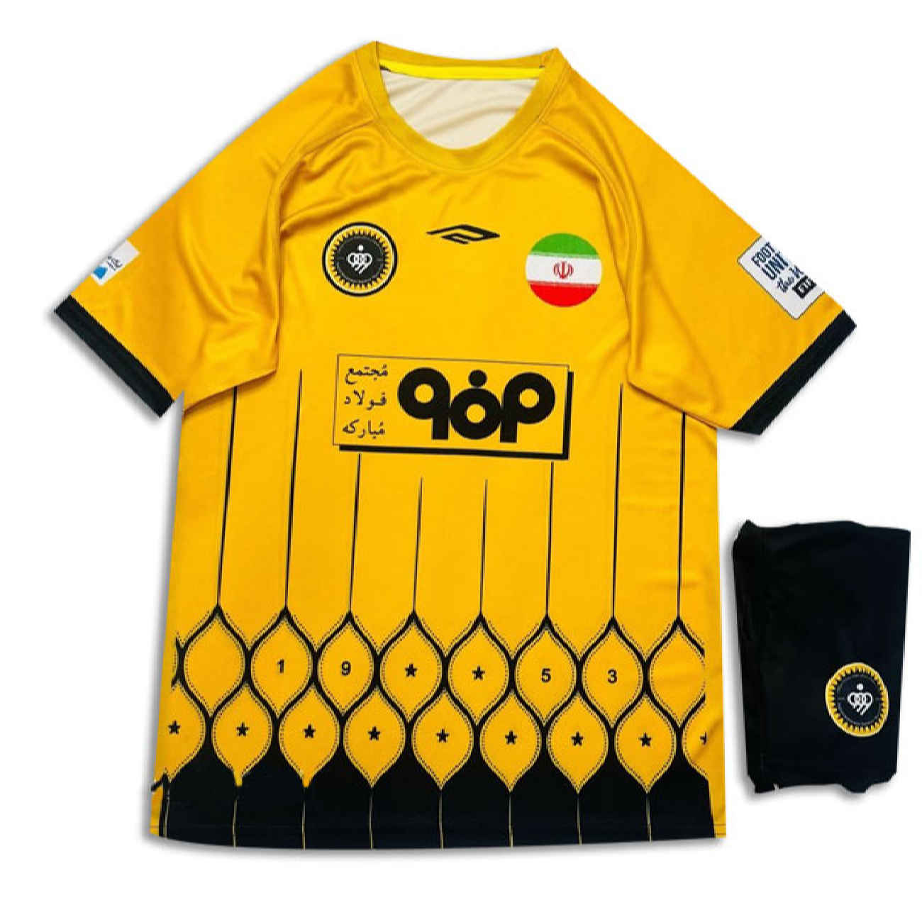 Sepahan FC Thuistenue 2024 – Geel – Inclusief Short