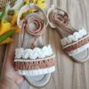 Macramé Sandalen met Bandjes – Boho Stijl met Parel Ontwerp