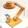 Trendy Houten Verstelbare Bureaulamp met Organizer – Perfecte Verlichting voor Thuis Kantoor & Studie