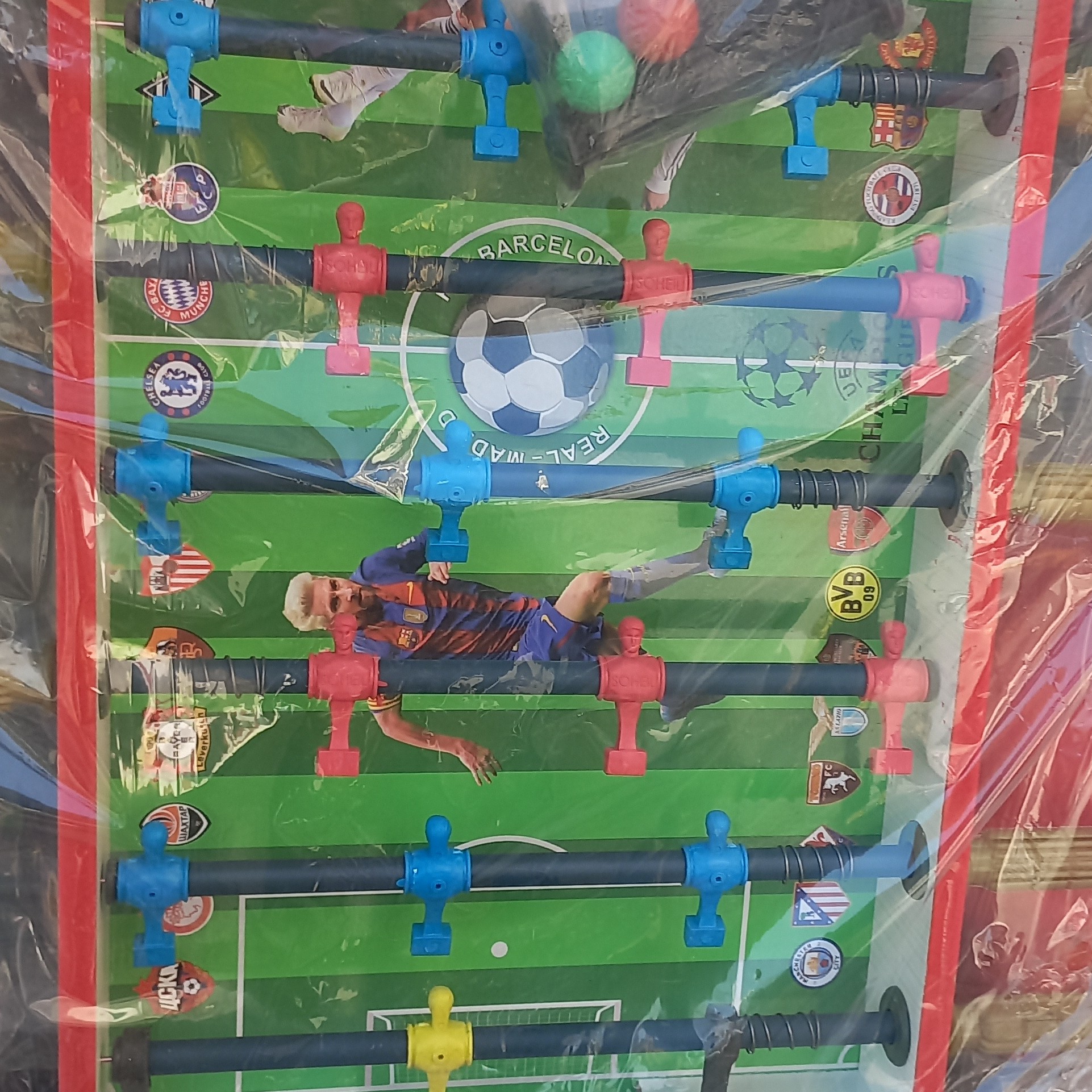 Draagbare Mini Tafelvoetbaltafel – 8 Stangen Groen