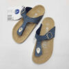 Leren Teenslipper voor Dames – Navy Blauw