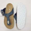Leren Teenslipper voor Dames – Navy Blauw