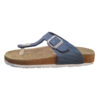 Leren Teenslipper voor Dames – Navy Blauw