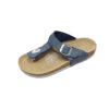 Leren Teenslipper voor Dames – Navy Blauw
