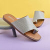 Teenslipper Dames – Grijs Slangenhuid Ontwerp