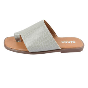 Teenslipper Dames – Grijs Slangenhuid Ontwerp