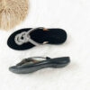 Duurzame Dames Teenslippers – Zwart Textiel