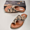 Leren Teenring Pantoffels – Bruin Kunstleer