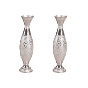 Messing Vaas Raketmodel – Set van 2 (Zilver)