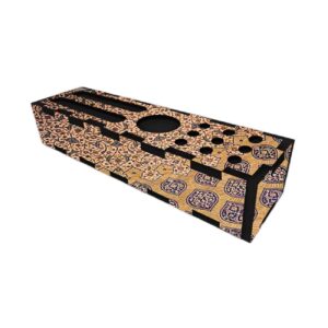Houten Penhouder – Bruin met Bloemenmotief