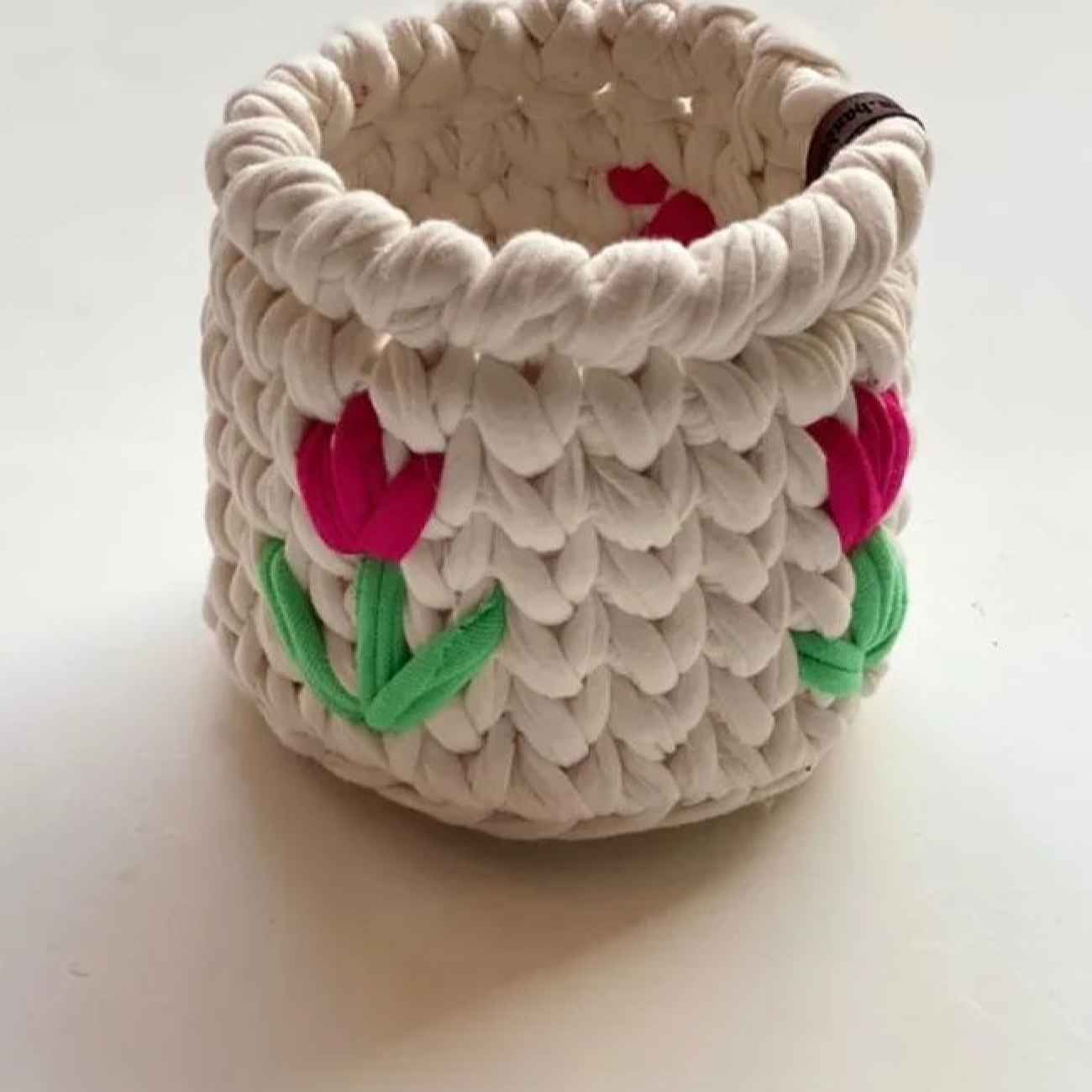Gehaakte Mand met Tulpontwerp – Cream