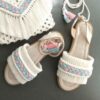 Unieke Macramé Sandalen voor Vrouwen – Lichtblauw