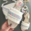 Unieke Macramé Sandalen voor Vrouwen – Lichtblauw
