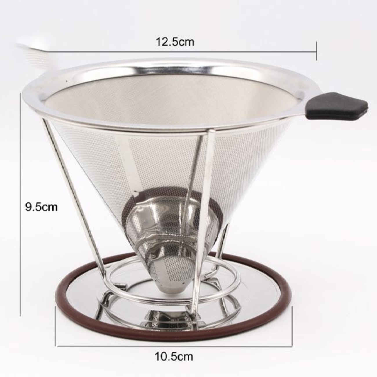 V60 Koffiedripper – Metalen Koffiefilter voor Thuis & Werk