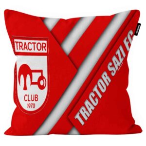 Fluwelen Kussenhoes – Tractor FC Ontwerp voor Voetballiefhebbers