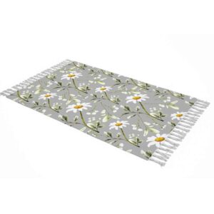 Fluwelen Bankkleed met Kamille Ontwerp – Perfect voor Huisdecoratie