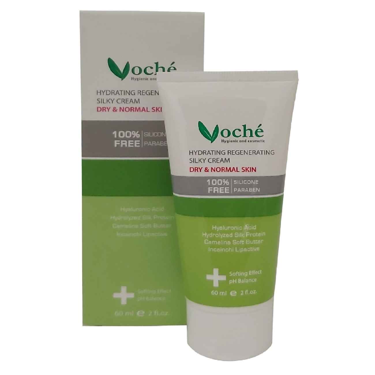 Voché Hydraterende Crème Geschikt voor Droge en Gevoelige Huid, 60 ml (pak van 2)