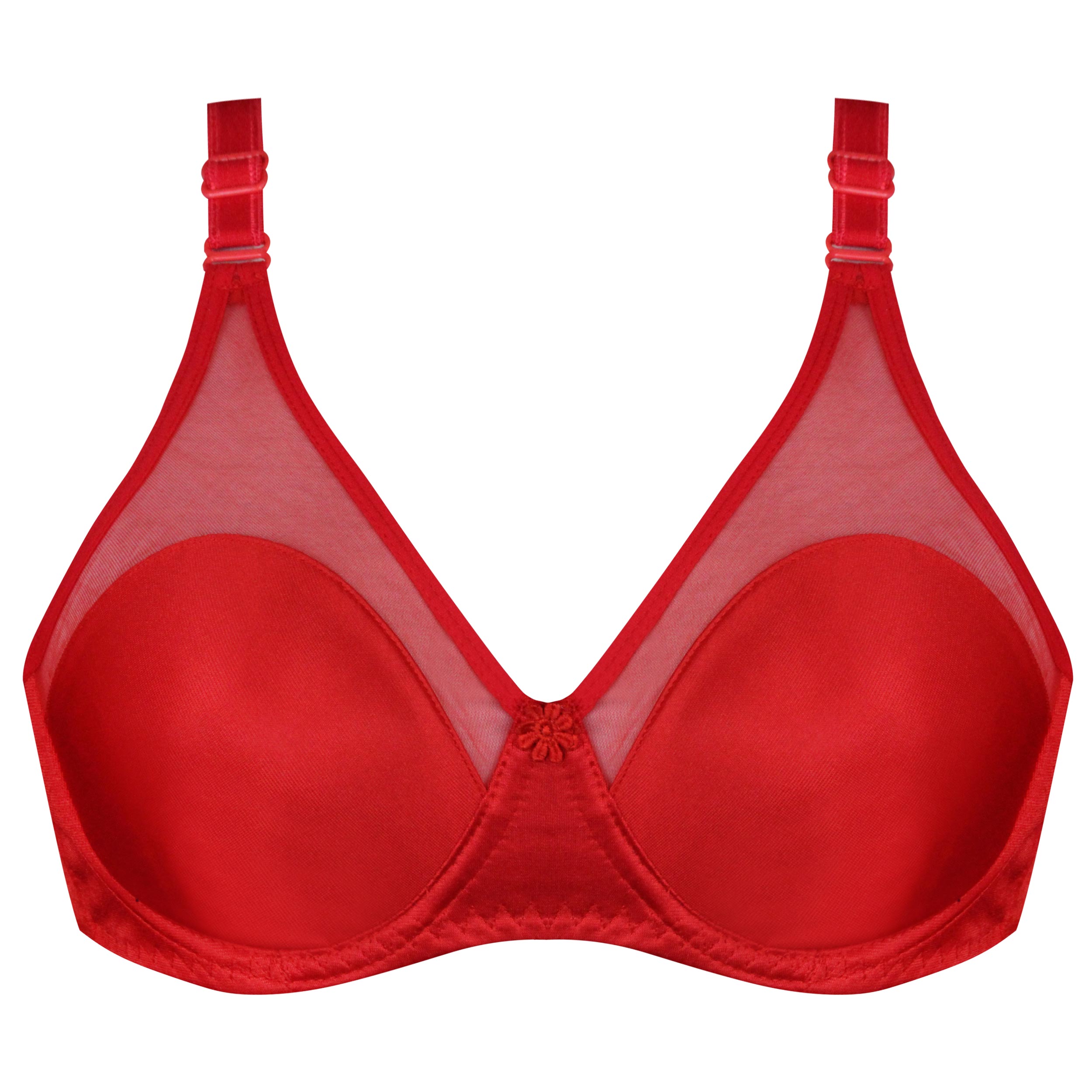 Dames Beha en Slipset – Veerkrachtig Satijnmodel in Rood