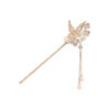 Dames Haarclip – Kanzashi Model – Bloem Ontwerp en Hangende Vlinder
