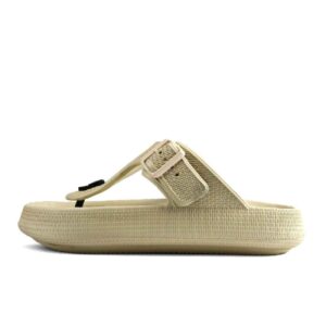 Comfortabele Dames Teenslippers – Cream