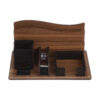 Houten bureau-organizer accessoire voor kantoorspullen in bruin