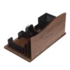 Houten bureau-organizer accessoire voor kantoorspullen in bruin