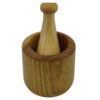 Houten Vijzel & Stamper Set Kruiden & Specerijen Maler Model Abtin