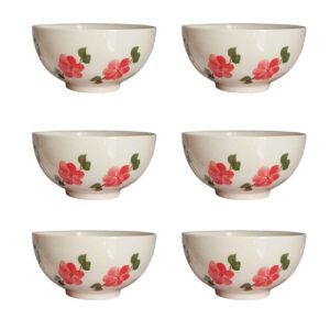 Artistic Pottery Bowl – Witte Serveerschalen (Set van 6)