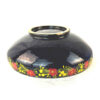 Artistic Pottery Bowl – Zwart met Bloemenpatroon
