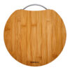 Bamboo Wooden Serving & Cutting Board – With Metal Handle