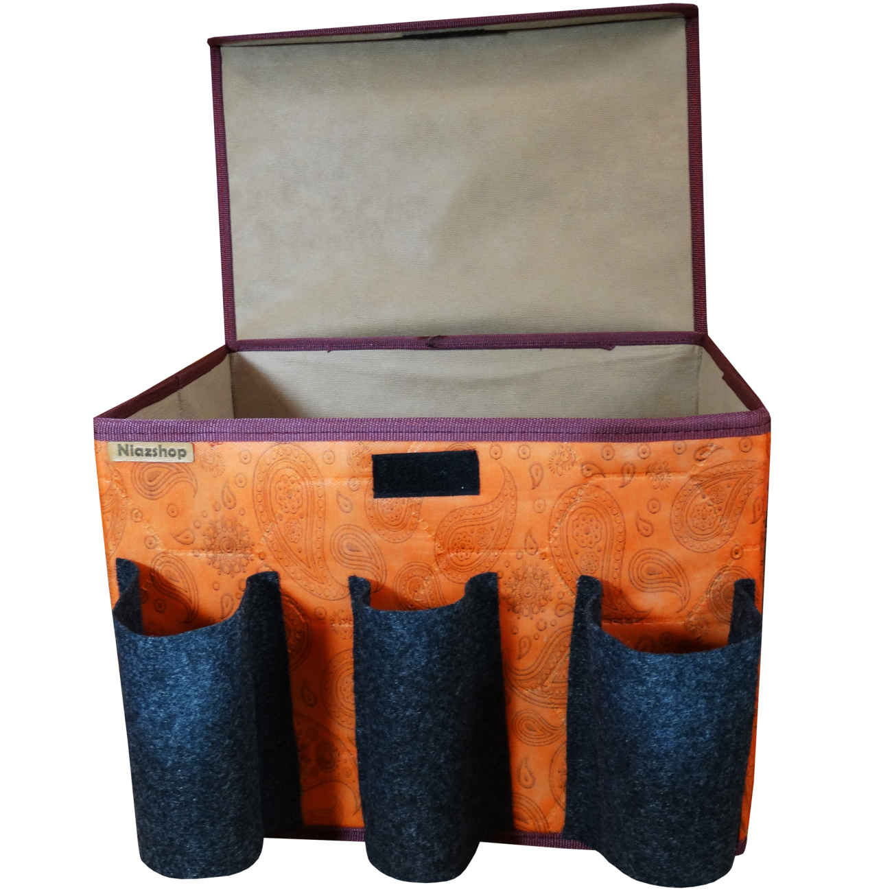 Oranje Paisley Kofferbak Organizer – Waterdicht