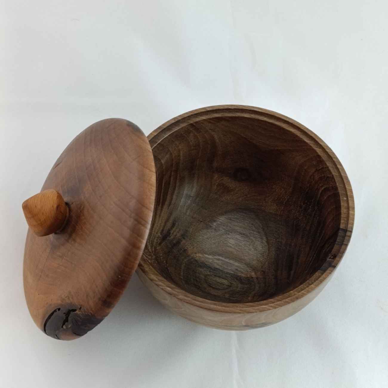 Charmante Houten Suikerpot – Voor een Rustieke Tafellook