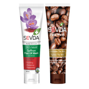 Koffie & Saffraan Gezichtsmasker – Sevda (Set van 2)