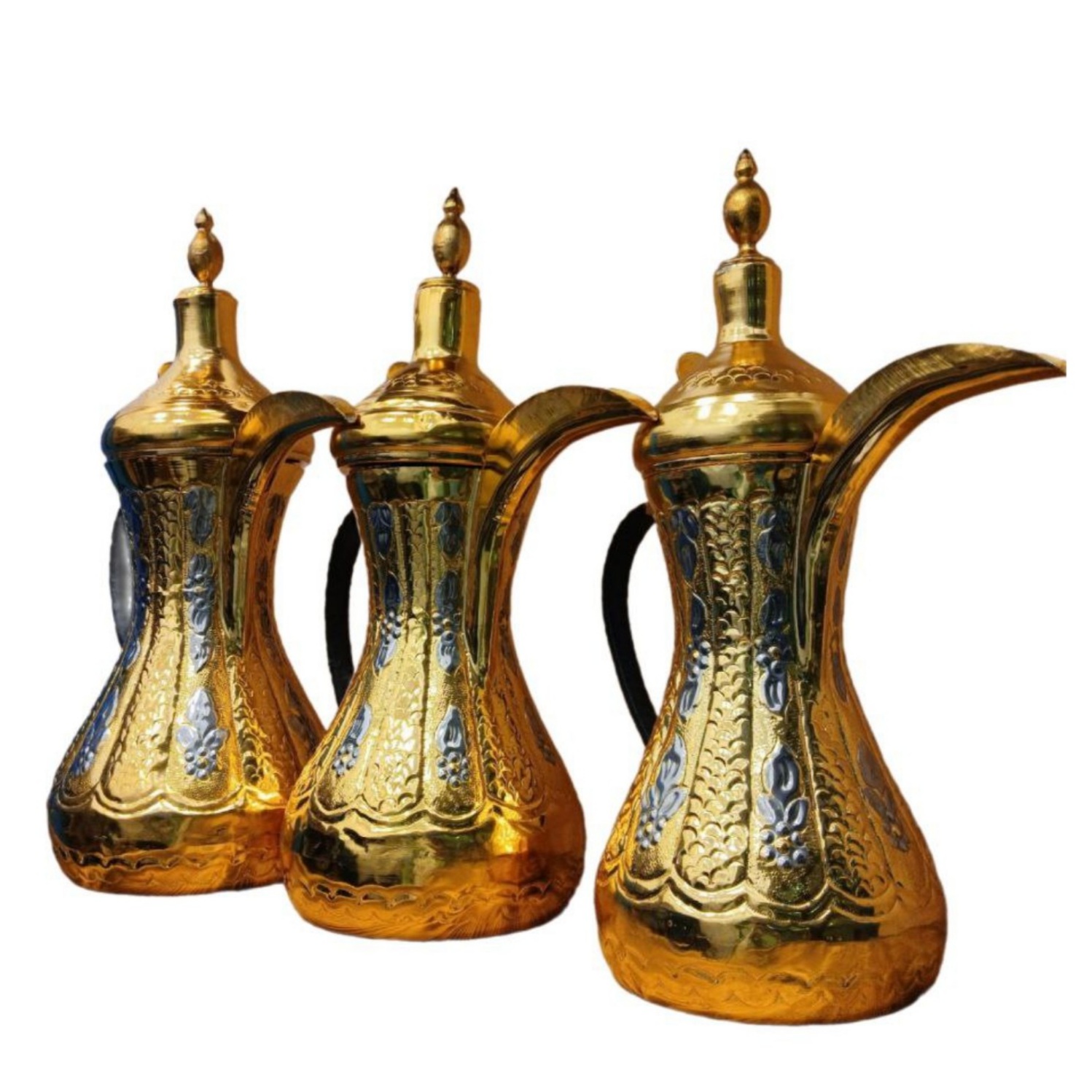 Traditionele Messing Dallah Koffiepot voor Arabische Koffie – Model Fereshteh