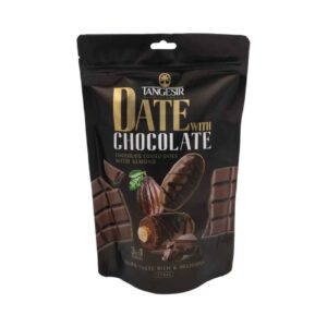 Tangesir Dadels met Pure Chocolade & Amandel – 250g (6 stuks)