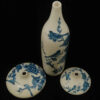 Set van 3 Perzische keramieken knopvazen, versierd met een klassiek vogel- en bloemenmotief voor veelzijdige decoratiemogelijkheden