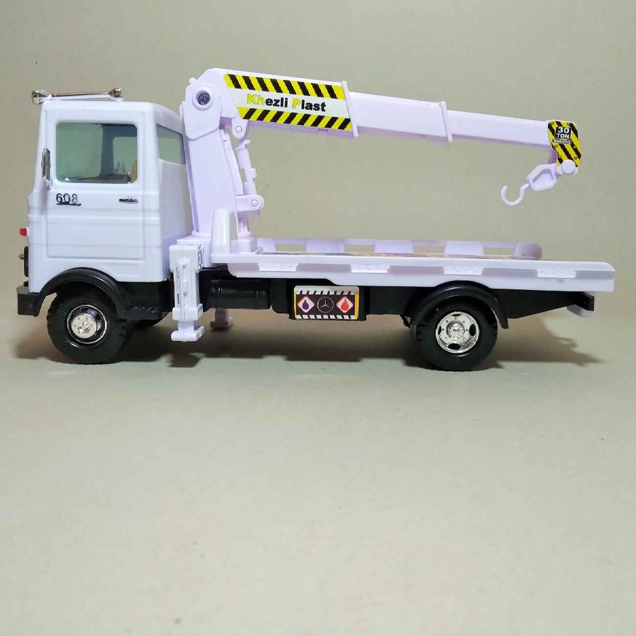 Mercedes-Benz LP-Serie 1963 Kraanwagen Speelgoedtruck – Vintage Auto Combinatie – Set van 2