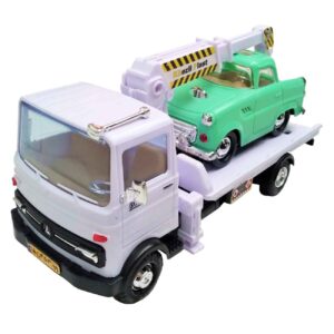 Mercedes-Benz LP-Serie 1963 Kraanwagen Speelgoedtruck – Vintage Auto Combinatie – Set van 2
