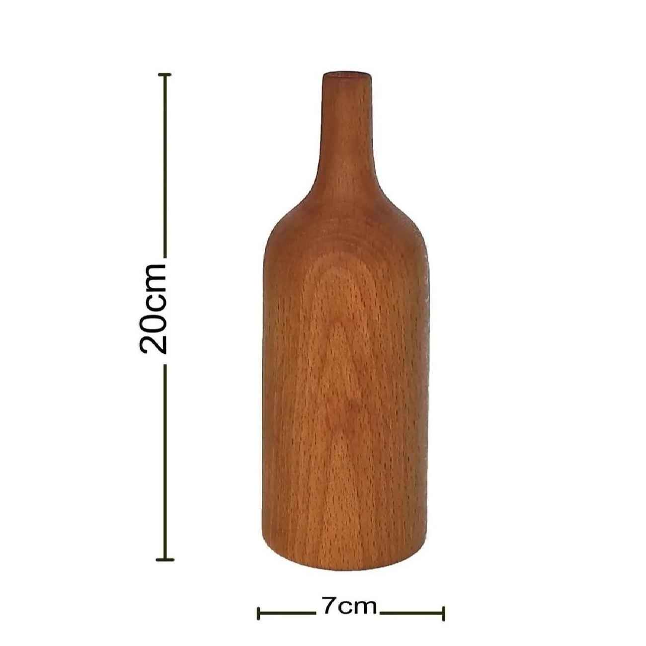 Elegante decohouten knopvaas die naadloos past in moderne en klassieke interieurstijlen