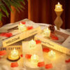 Elegante LED kerstkaarsen glazen set van 2